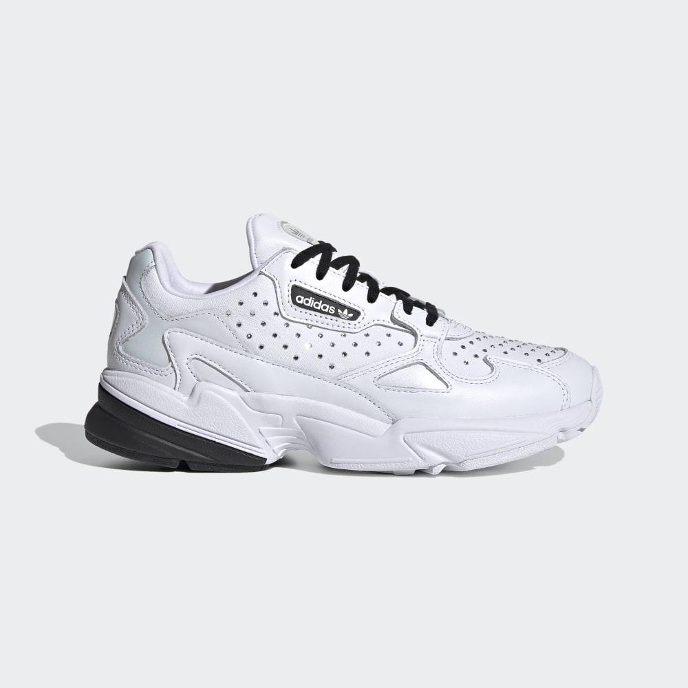 Adidas Women's Falcon Originals Shoes White/Black Ireland FV3413